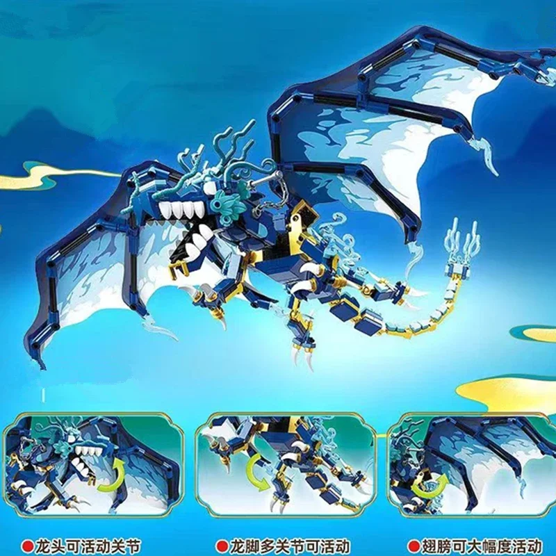 Creative Expert MOC QUANGUAN Dragon Ninja Ice Fire Строительные блоки Кирпичи Головоломки Игрушки для