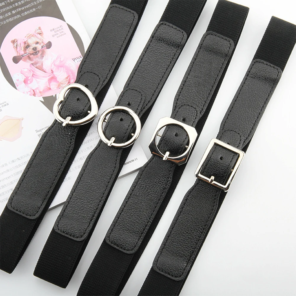 

Южная Корея, тканый эластичный пояс, Женские Простые студенческие джинсы, универсальные в стиле практичный пояс SCB0305