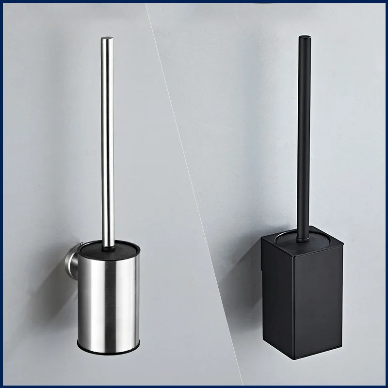

Luxury Stainless Steel Toilet Brush with Holder Bathroom Cleaning Brush Set Bath Accessories Household Floor Cleaning Home Items