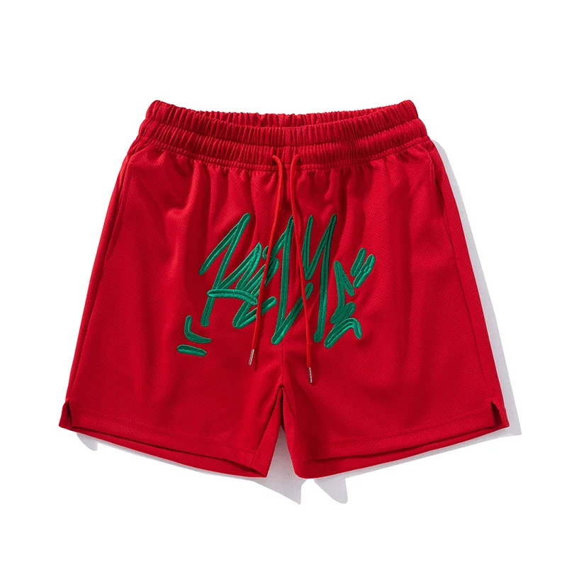 Boys' casual shorts, summer clothing, American street style, quarter pants, sports pants, basketball pants, men's and women's