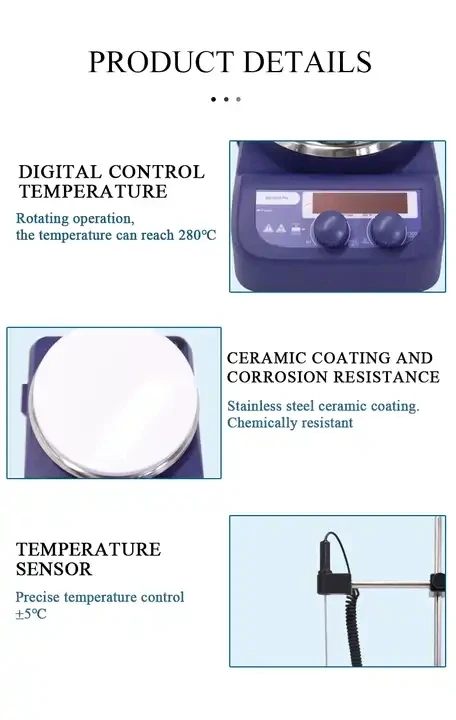 IKEME высокотемпературная 3л Φ-Pro MS-H280 цифровая горячая пластина мешалка