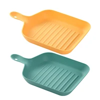 rectangle spit plate snack dish made with pp material food serving tray with handle for salad spaghetti snack fruit dessert