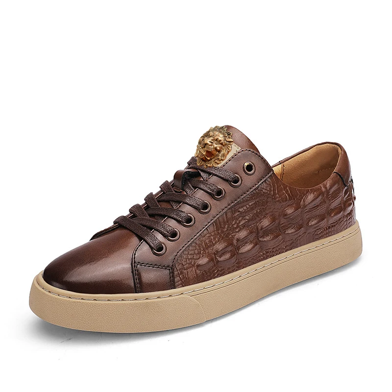 Туфли мужские на шнуровке низкий верх повседневная обувь для скейтборда в