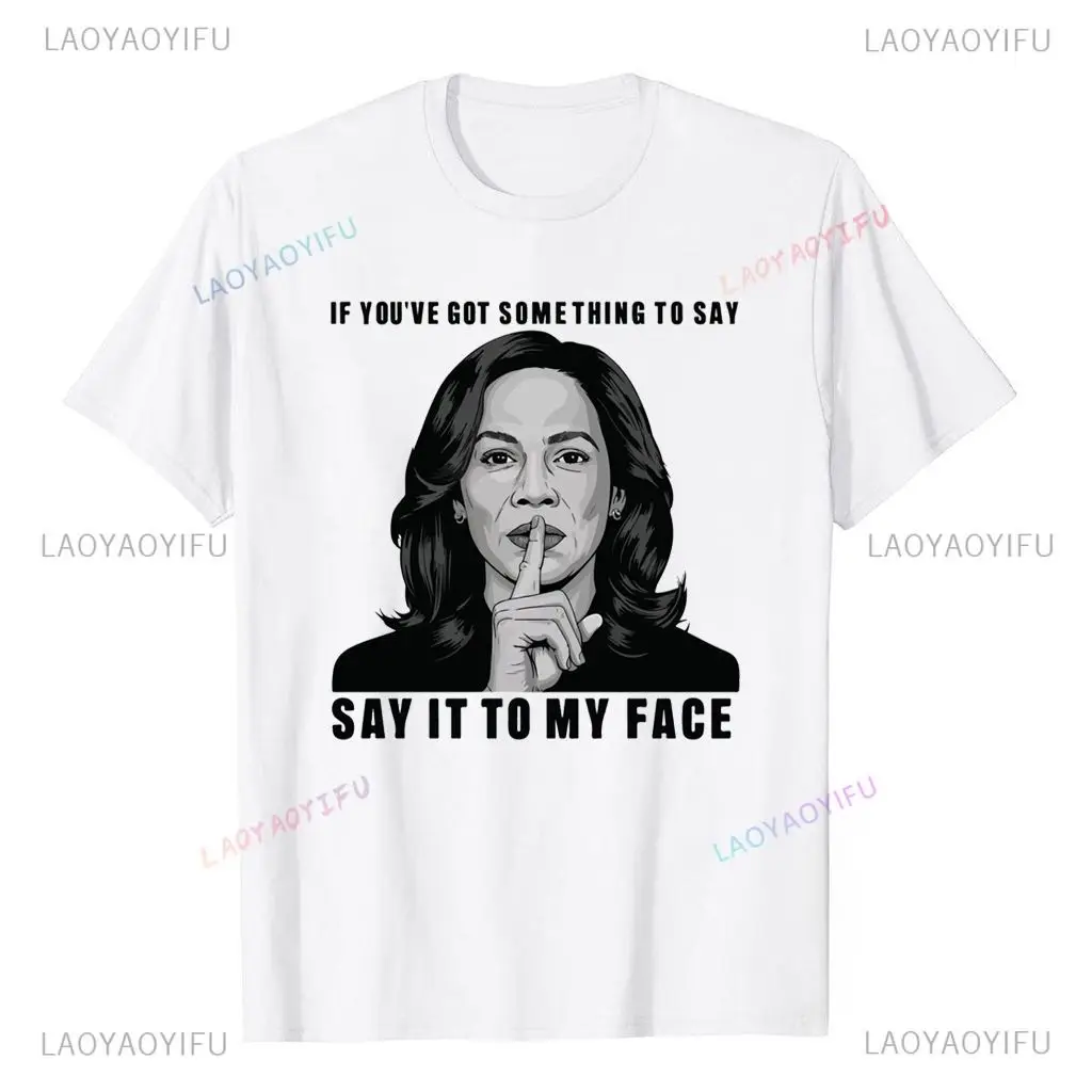 Фото Футболка Kamala Harris America Grphic Хлопковые футболки для мужчин Одежда Повседневная футболка Casaul с коротким рукавом и круглым вырезом Топы для спортзала 2024 №4