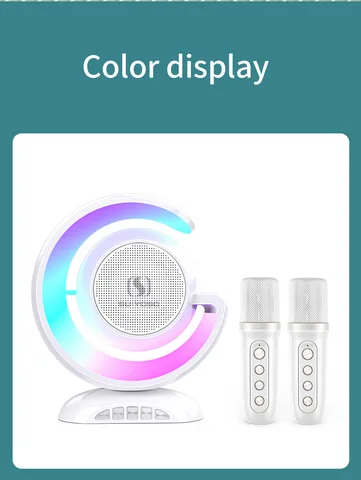 Портативные Новые колонки для караоке с двойным микрофоном, Bluetooth, аудио, умное внешнее устройство K Song