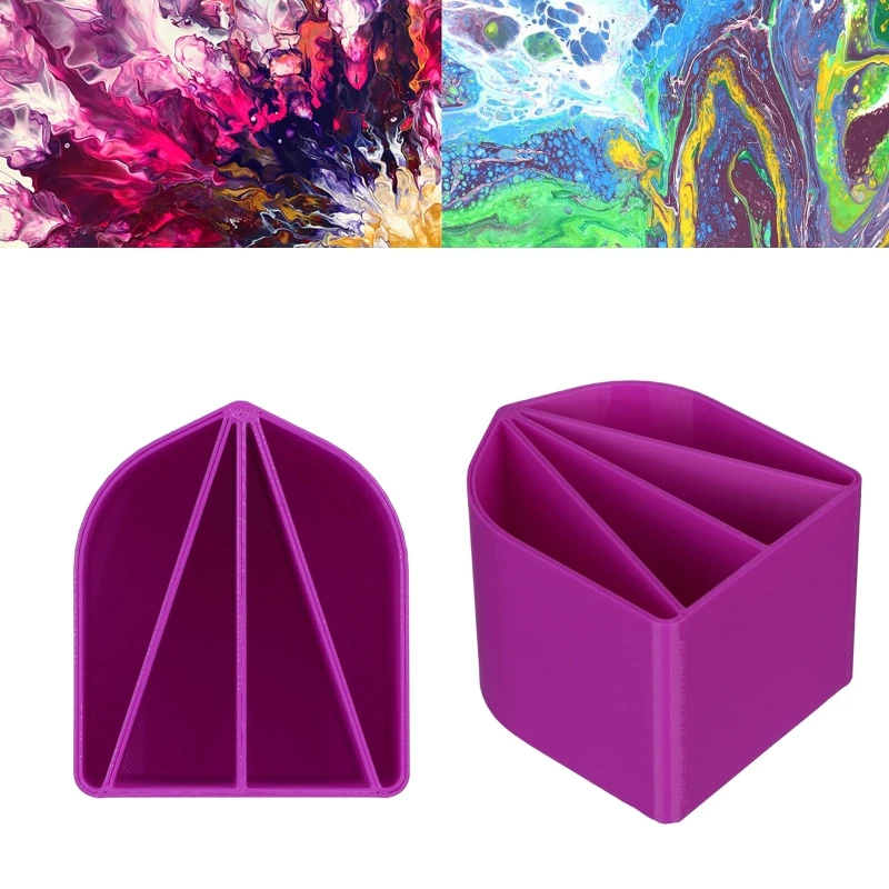 

N1HE 4 Channels Paint Pouring Split Cup 8oz Acrylic Pour Cup Art Pour Supplies Oil Drawing Rigid Easy to Use For Artist DIY