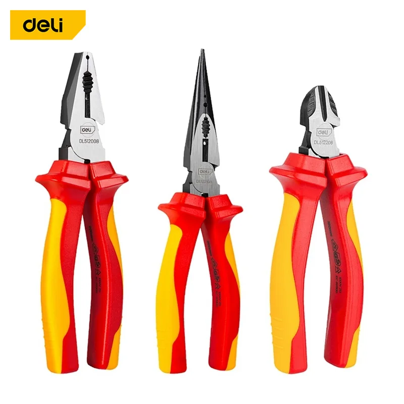 

Deli Multifunctional Universal Diagonal Pliers Needle Nose Pliers Hardware Tools Universal Wire Cutters Electrician