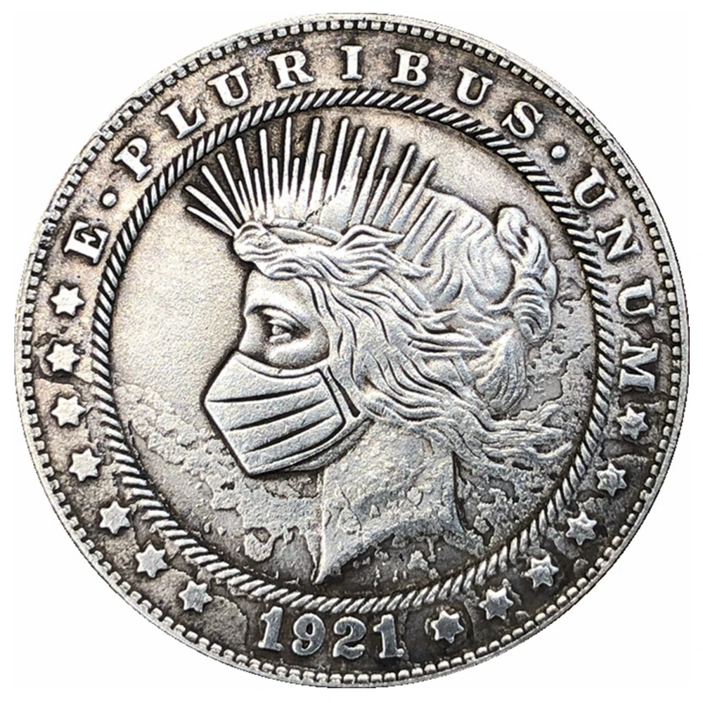 

Hobo Nickel 1921-D, монета доллара США Моргана, копия модели 202