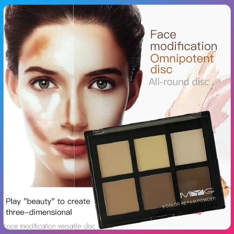 

6 Colors Natural Professional Contour Palette Foundation Cream Concealer Makeup Palette Face Primer All Skin Types Net Cosmetics