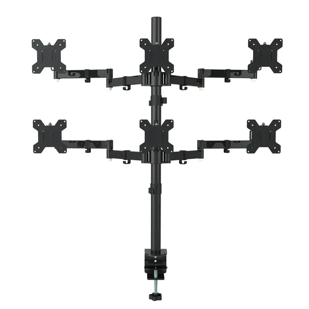 

Fully Adjustable Multi-Screen Computer Desktop Mounting Holder for 13"-27"