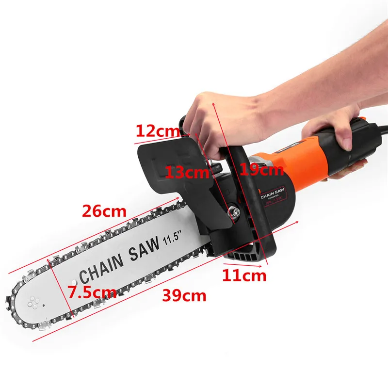 

Jimbon 11.5 Inch Chainsaw Bracket Change 100 Electric Angle Grinder M10 Into Chain Saw Woodworking Garden Power Tool