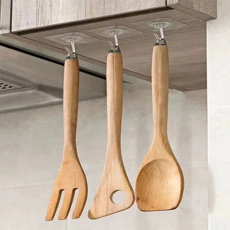 10 шт. прозрачные самоклеящиеся крючки из нержавеющей стали