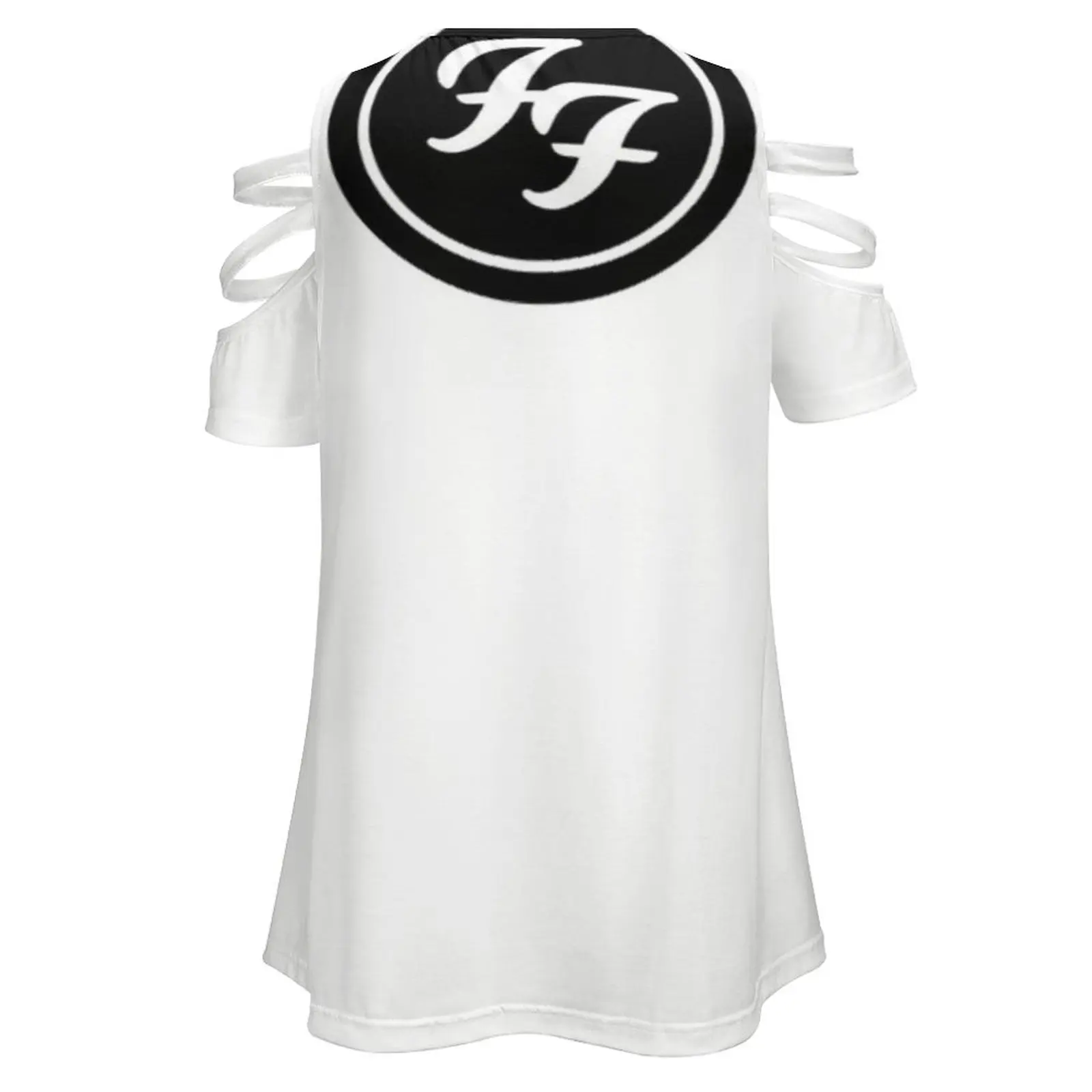 Foo Women's T-Shirt New Fashion Printed Zipper V-Neck Short Sleeve T Shirts Casual Plus Size Fighters Music