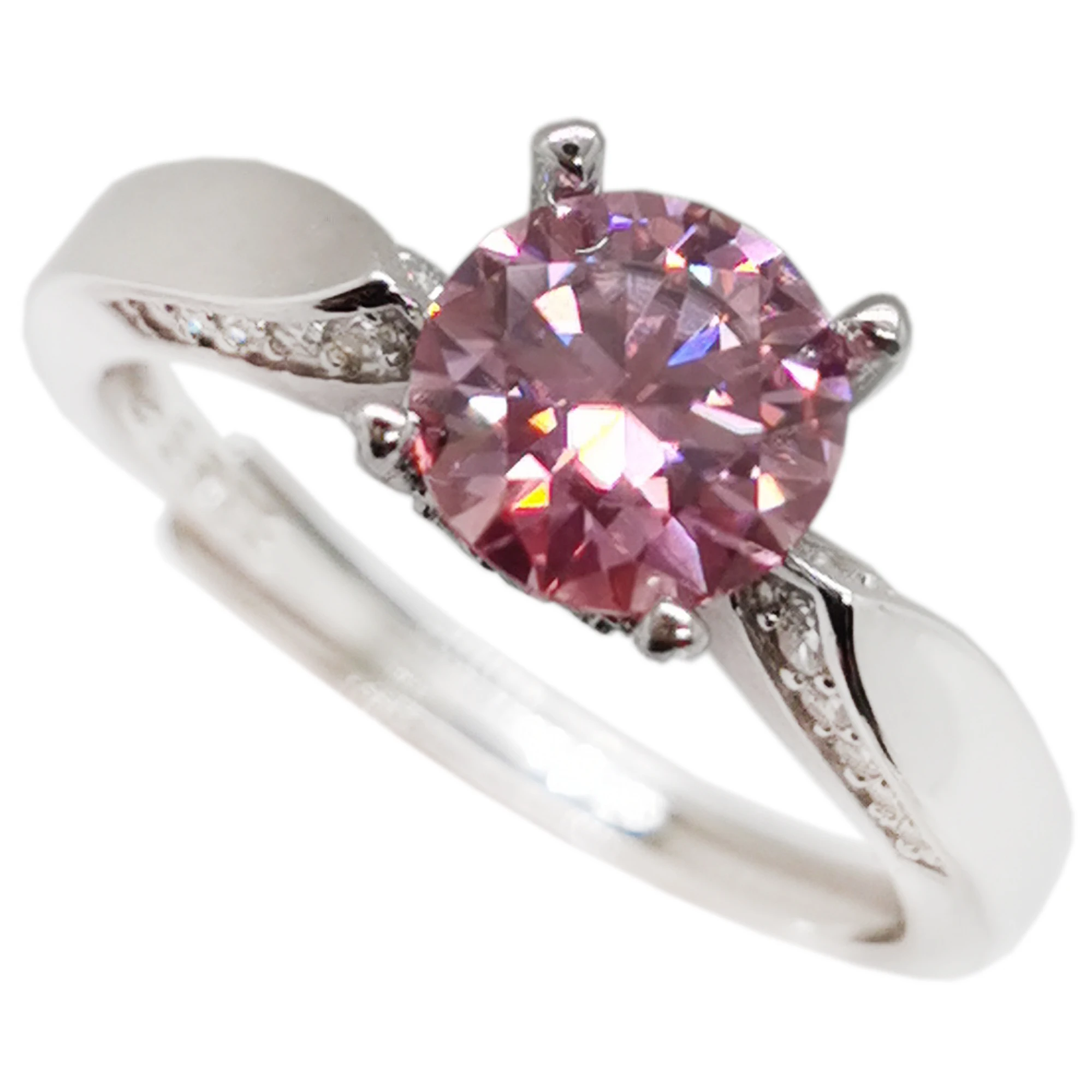 

Кольцо с муассанитом, 18 К, 6,5 мм, 1 карат