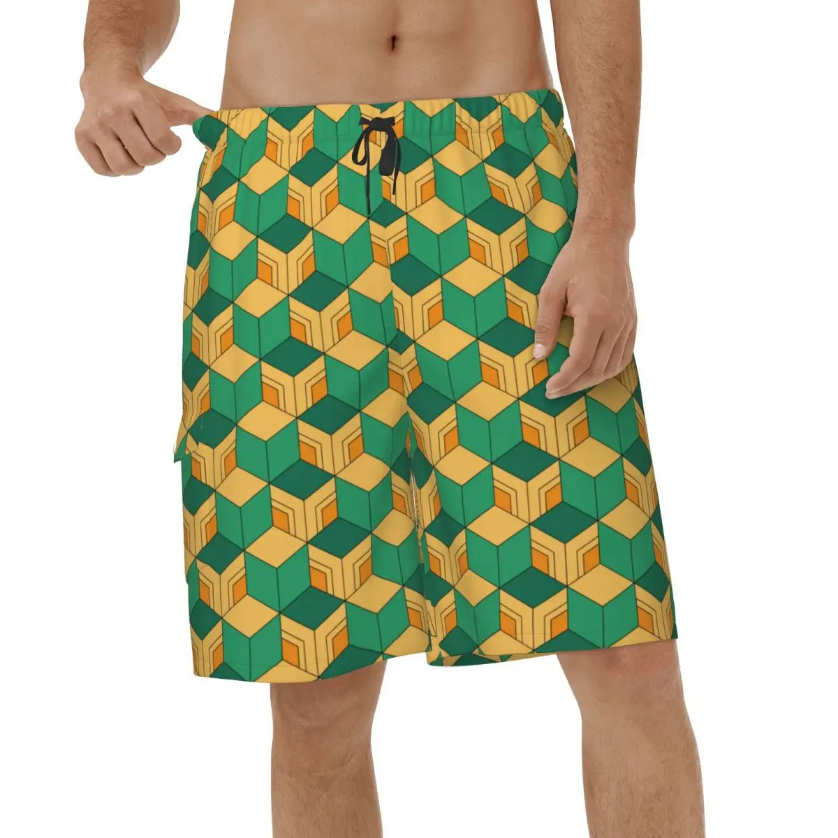 

Demon Slayer Shorts Quick Dry Men's Beach Shorts Kimetsu No Yaiba Anime Casual Male Briefs
