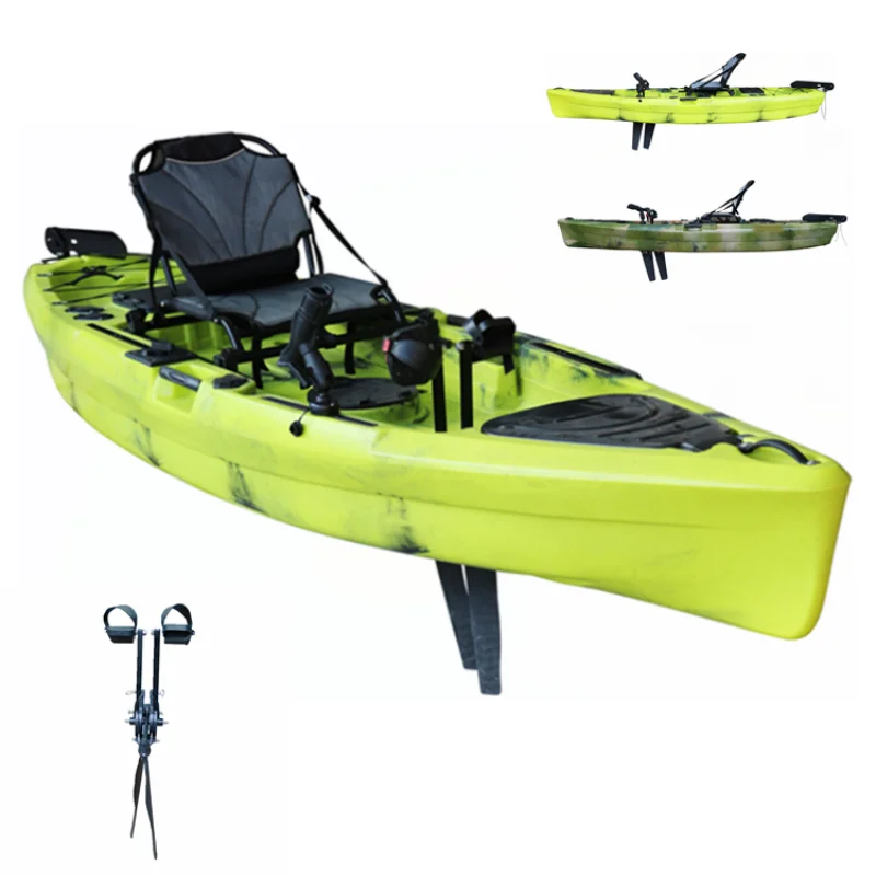 Paddle Predator, Ocean Fins Pedal Kick Up Kayak Fishing Single Seat Canoe/kayak With Motor
