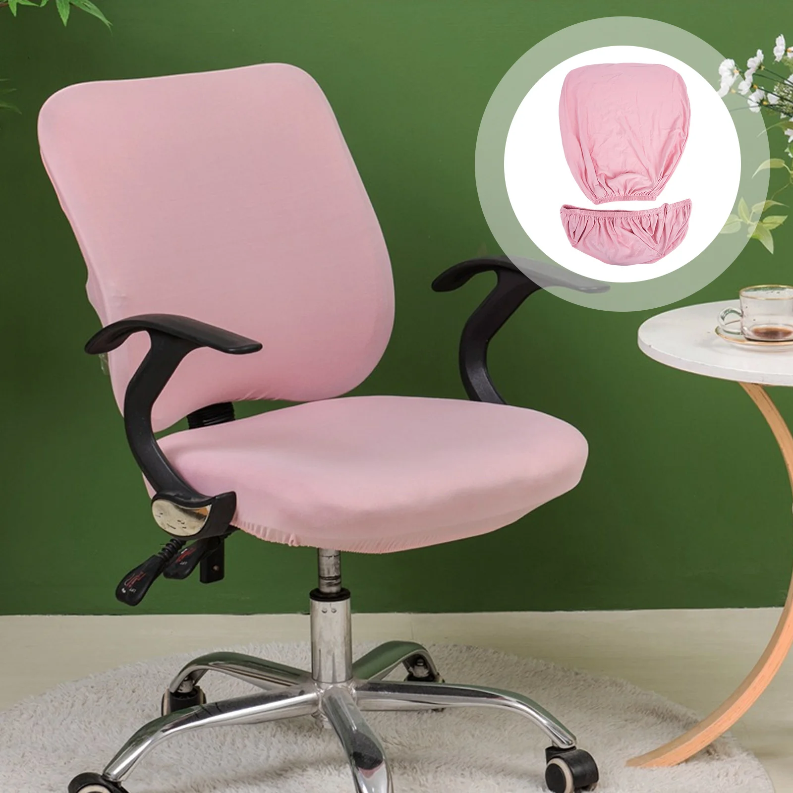 

Chair Cover Covers Office Computer Slipcover Protector Desk Rotating Stretch Removable Cushionanti Backrest Washable Taskelastic