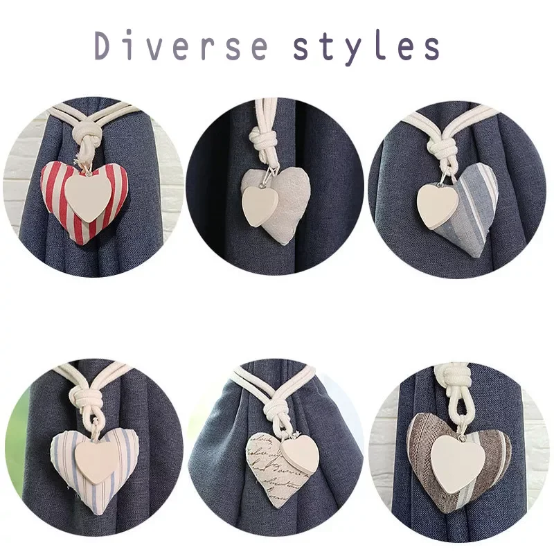 

Heart Shape Curtain Tieback European Decorative Curtain Buckle Free Punch Hook Magnet Straps Curtain Accessories curtain hook
