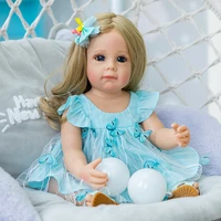 55cm hand paniting full body silicone reborn toddler maggi waterproof toy for girls