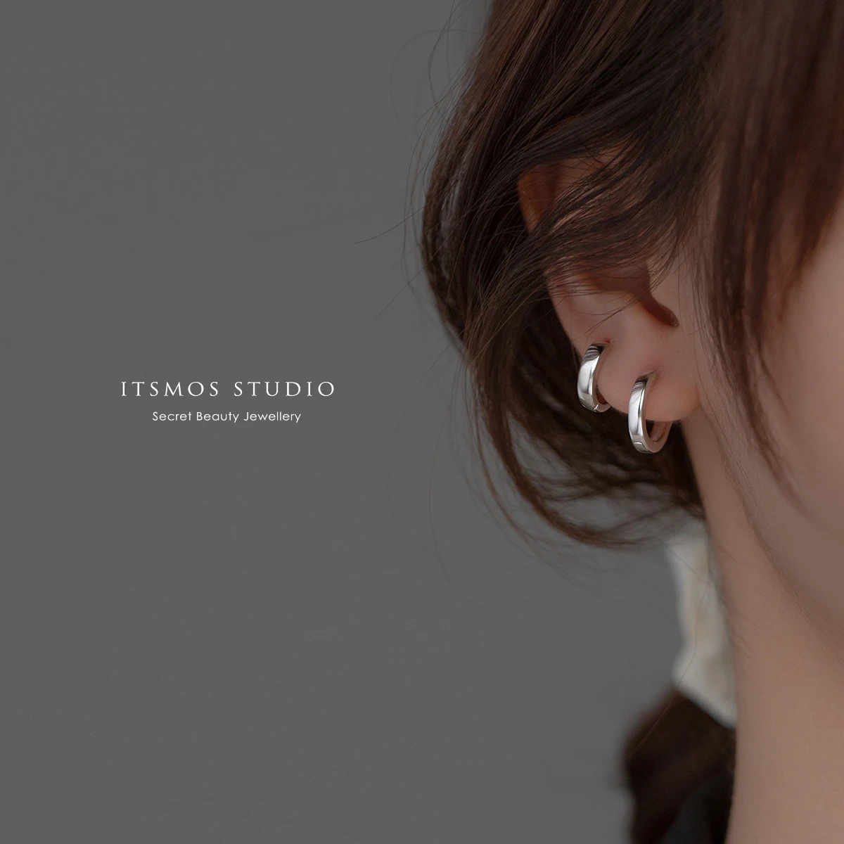 

ITSMOS S925 Sterling Silver Summer Hoop Earrings Stylish Round Geometric Huggie Earrings For Women Simple Jewelry