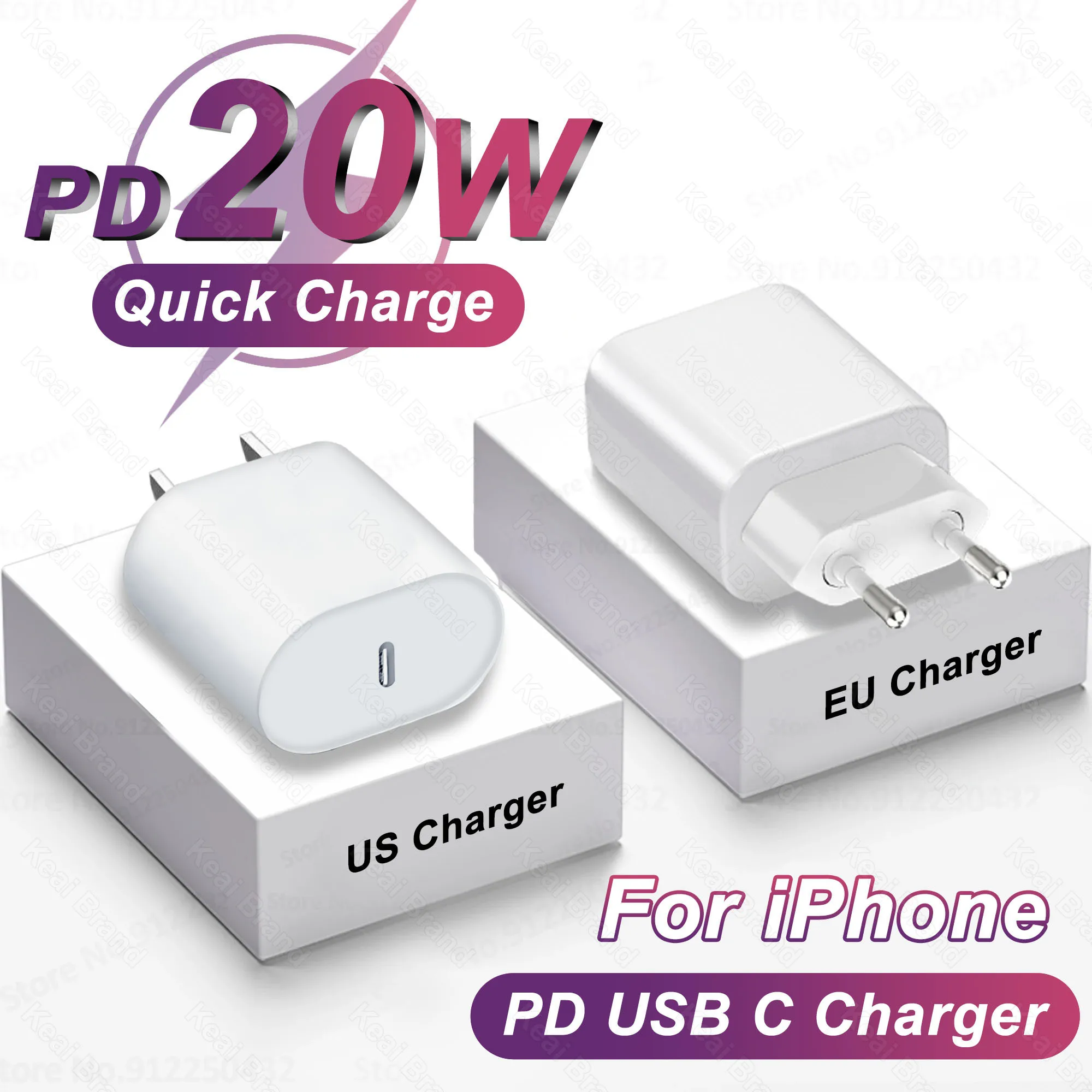 

PD 20W USB C Fast Charger For Apple iPhone 15 14 13 12 11 Pro Max Mini Qucik Charge Plug For X XR XS 8 7 14 15 Plus Accessories