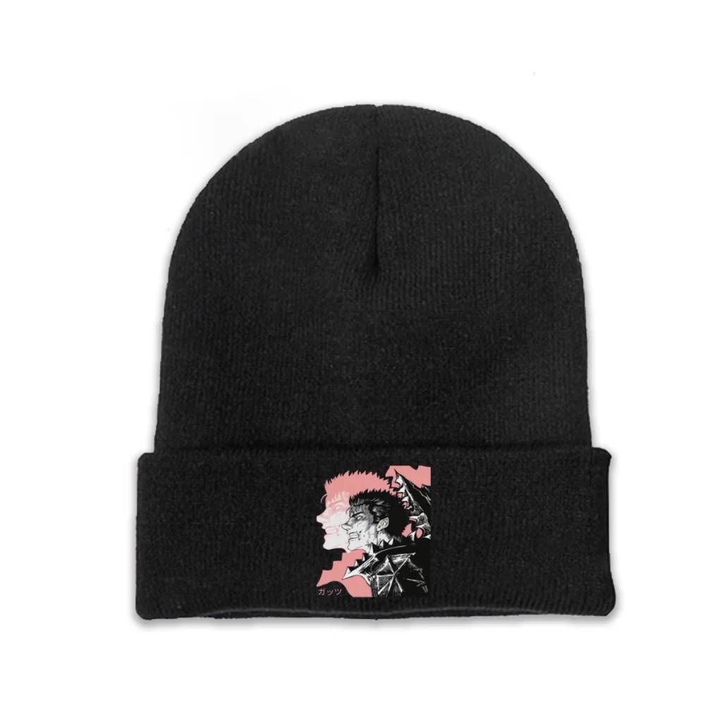 

Knit Hat Berserk Guts Griffith Behelit Manga Winter Warm Beanie Caps Guts Men Women Fashion Casual Bonnet