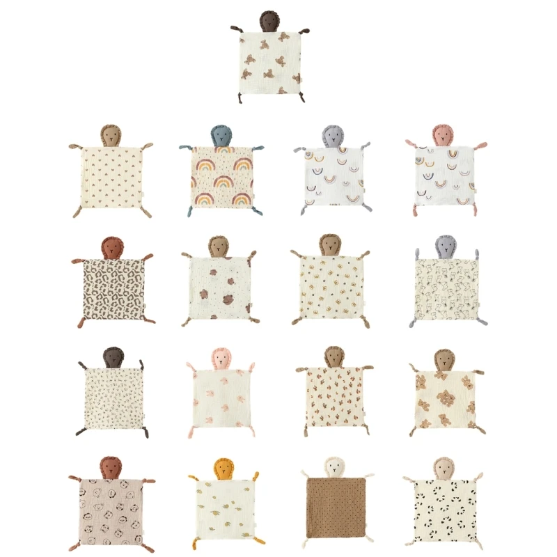 

Baby Bibs Sleep-Doll Security Blanket Teething Towel Soft-Cotton Soothing Towel