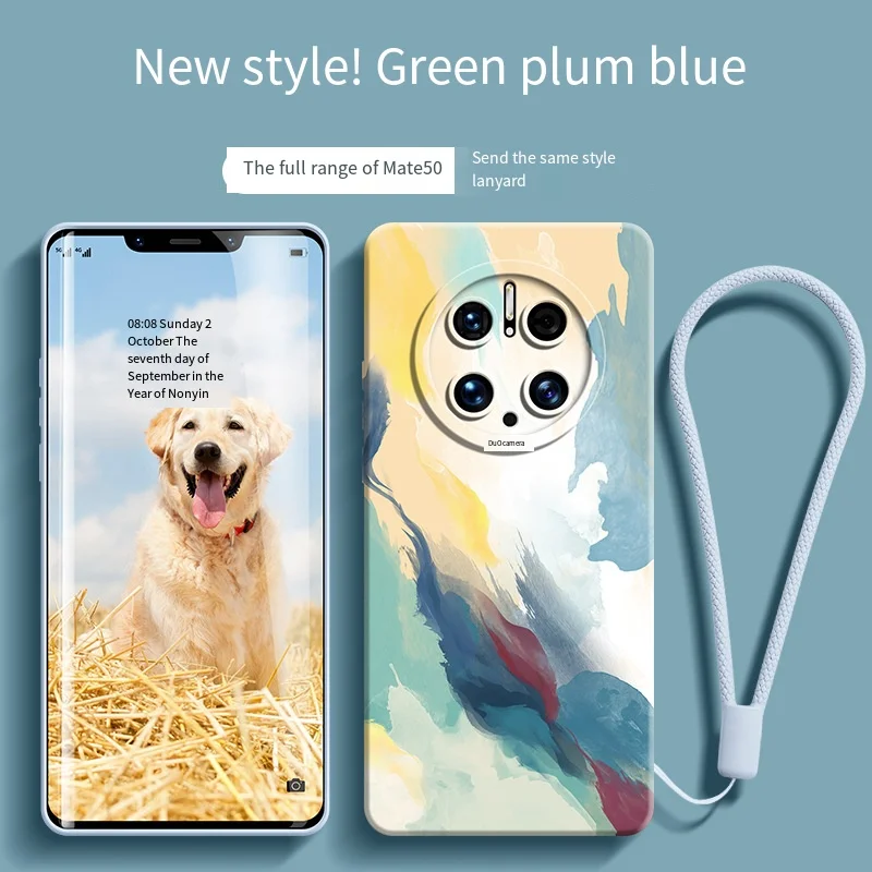 

Чехол для телефона Huawei Mate30 Pro 40 Pro 50, полное покрытие жидкостью, с рисунком, переворачиванием ветра