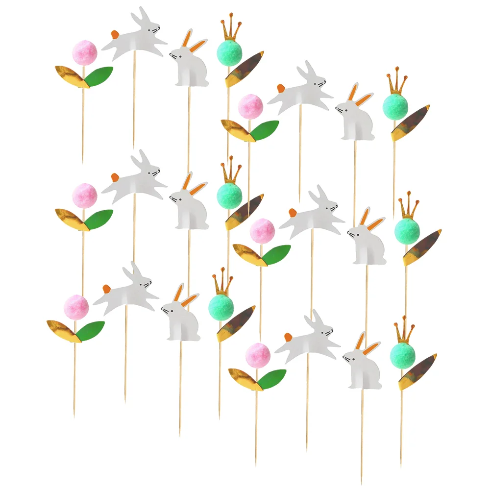 

Cupcake Toppers Birthday Party Cake Pick Rabbit Cupcake Topper Kids Birthday Topper Cupcake Decor