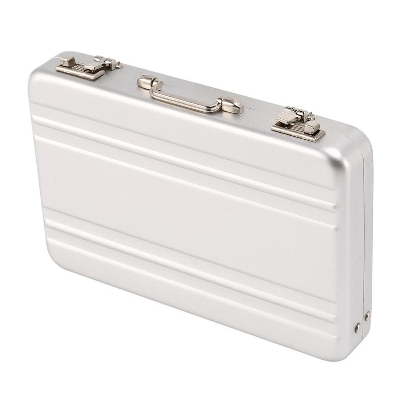 New Aluminum Password box Card Case Mini suitcase Briefcase Business Card Box Name Card Holder Storage