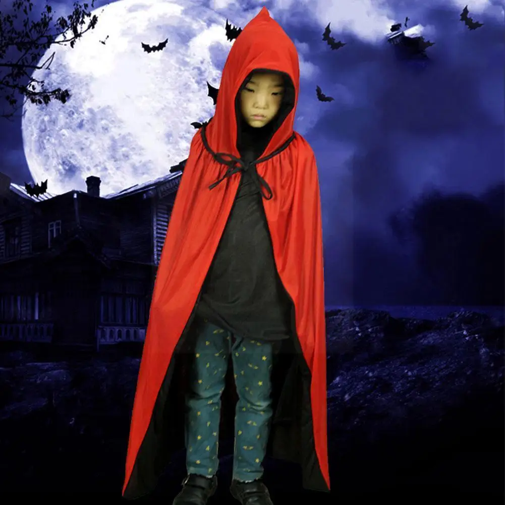 

Накидка с воротником-стойкой красная черная двусторонняя для костюма на Хэллоуин тематическая вечеринка косплей для мужчин женщин мужчин ...