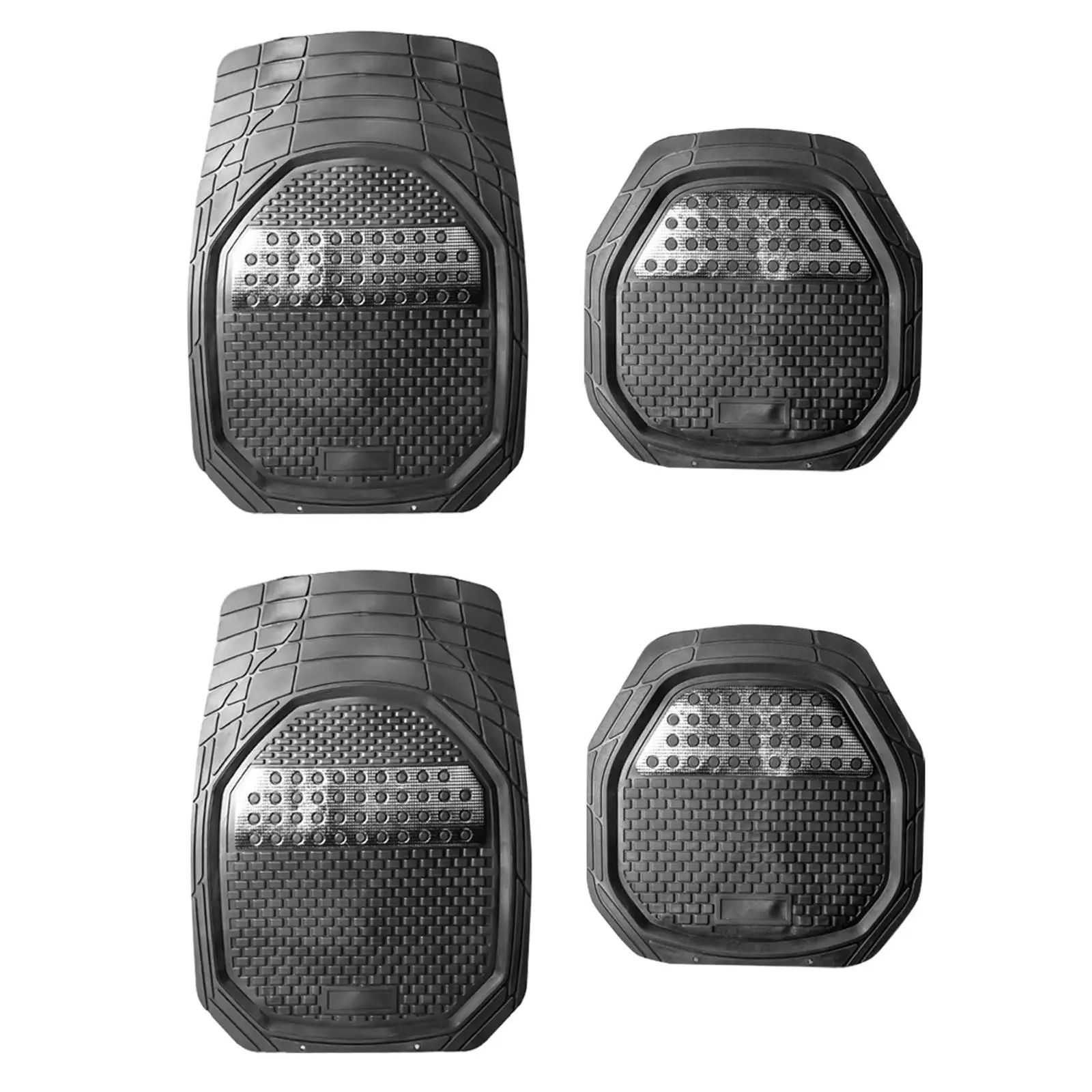 Автомобильные коврики из ПВХ, водонепроницаемые коврики для любых погодных условий, комплект из 4 предметов, для автомобилей, внедорожников, грузовиков, подходят для тяжелых условий эксплуатации