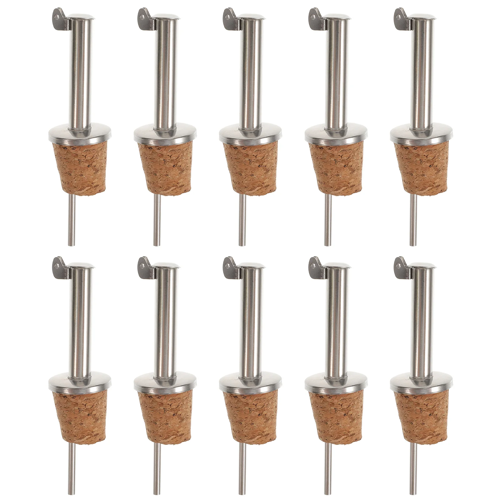 

Pourer Bottle Spout Pourers Stopperpourspouts Dispenser Bar Oil Stopping Set Steel Stainless Stoppers Metal Cork Whiskey