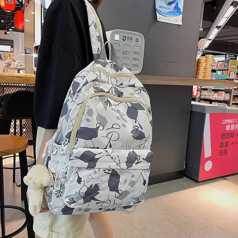 Женские школьные рюкзаки с принтом для девочек-подростков, школьные ранцы для средних и старших классов, Корейская сумка для книг, повседне...