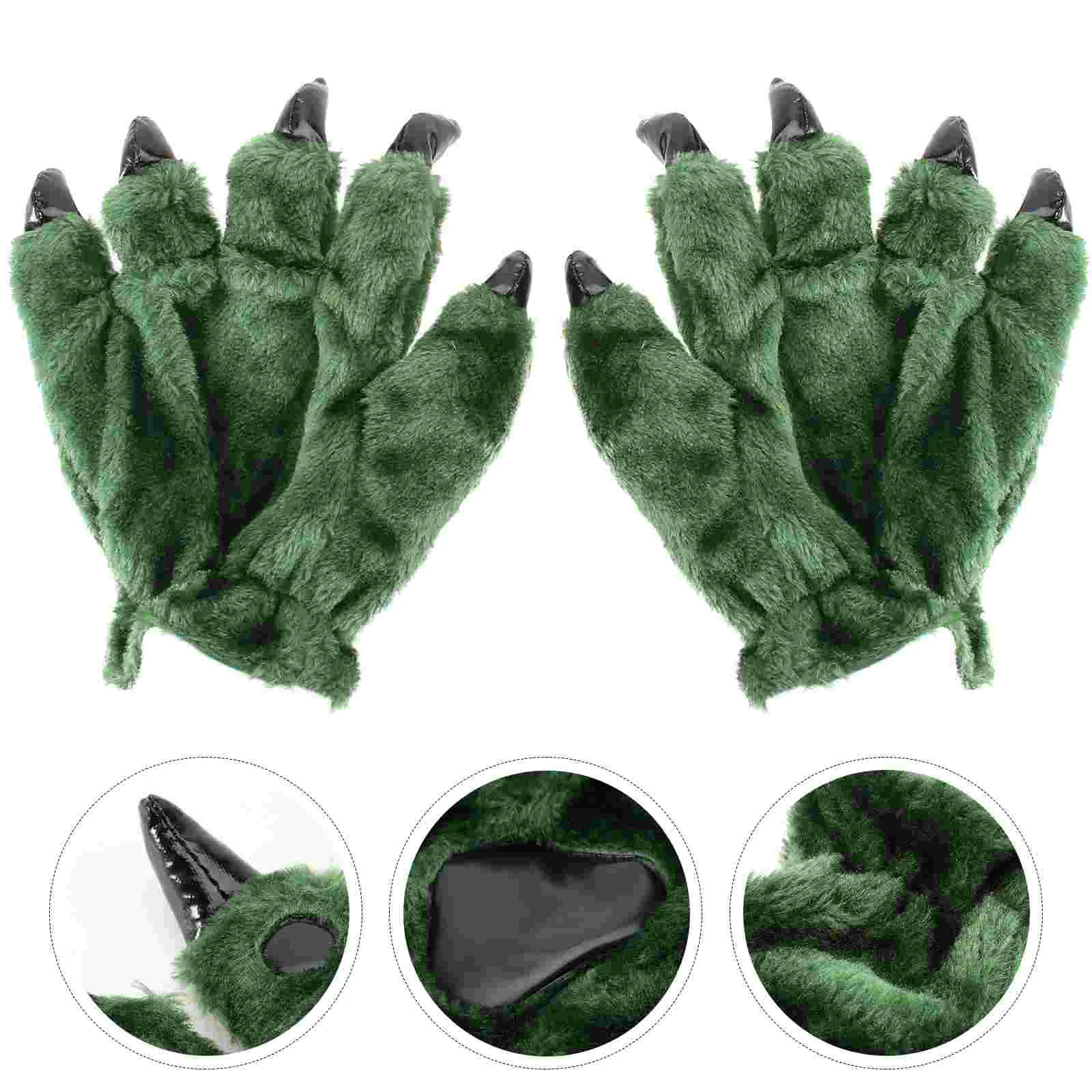 

1 Pair Kids Costume Hand Costume Paw Christmas Plush Christmas Kids Warm