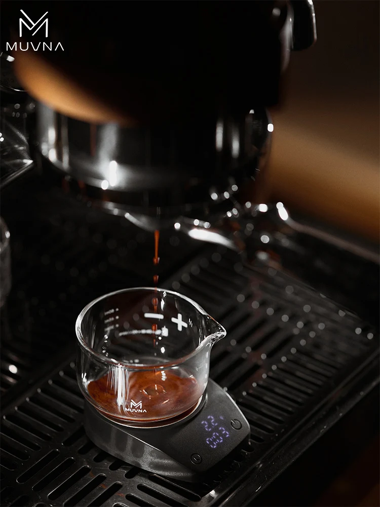 MUVNA-Mini Escala Espresso Eletrônico Pesando LED Alta Precisão Balança de Café Portátil Pó Recebendo Cup 0 1 г