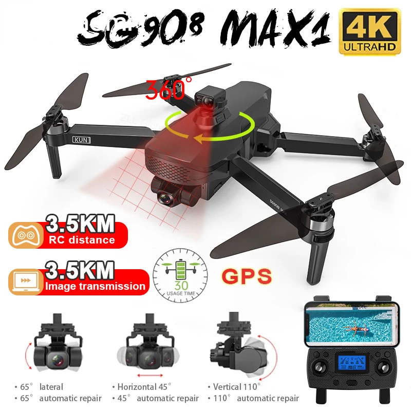 

GPS Drone 4K Profesional 3-Axis Gimbal HD Camera 2.4G Wifi Dron 3KM RC Helicopter Quadcopter VS SG906