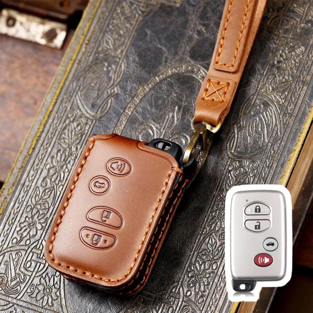 

4 кнопки Leatehr Автомобильный ключ для Toyota Prius 30 Alpha Aqua Land Cruiser Auris для Lexus LC 200 2012 2013 2014 Аксессуары