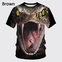 horror eerie snake 3d printing mens domineering t shirt fashion novelty short sleeve unisex fun cobra tops sweatshirt