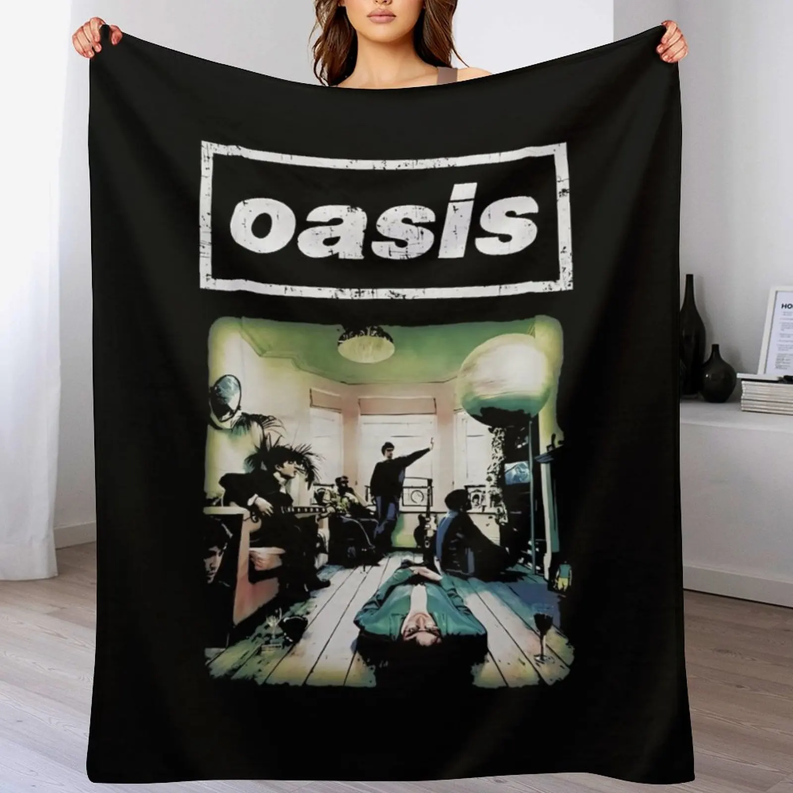 Одеяло в стиле поп-рок классической группы 90-х годов (OASIS)