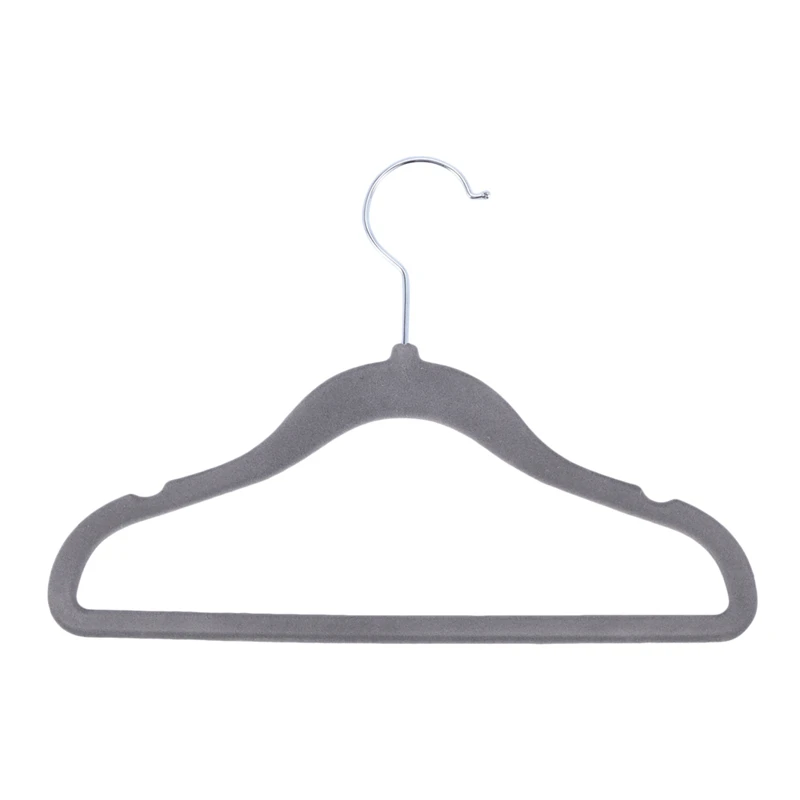 

Детские Бархатные Нескользящие вешалки для одежды, 60 шт. в упаковке, серый цвет
