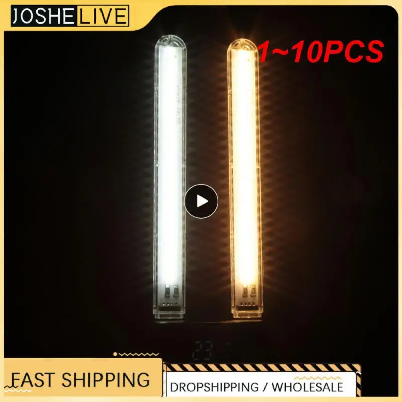 

1~10PCS Mini Portable Led Lights USB Night Light Book Light Eye Protection Reading Night Light Mobile Power Reading Night Light