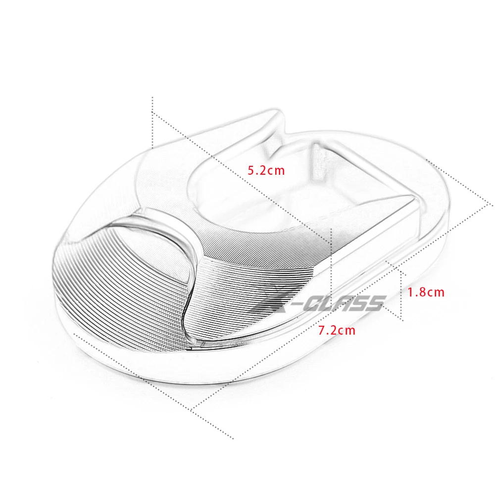 Для скутеров Vespa GTS GTV 300 2008-2026: Удлинитель боковой подножки из алюминия с ЧПУ, увеличитель площади опоры, аксессуары для подножки (art.: 3920db33192df) - 3920db33192df