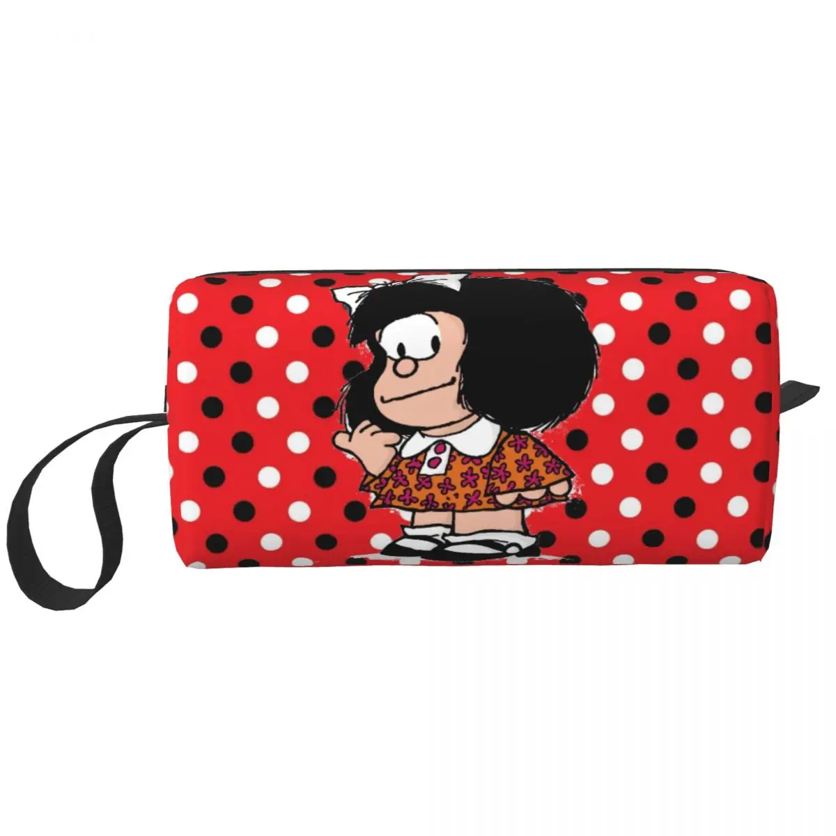 

Mafaldas Quino Comics Аргентинская мультяшная сумка для туалетных принадлежностей, женский косметический Органайзер для макияжа, дамская косметичка, сумки для хранения, женский набор для хранения косметики