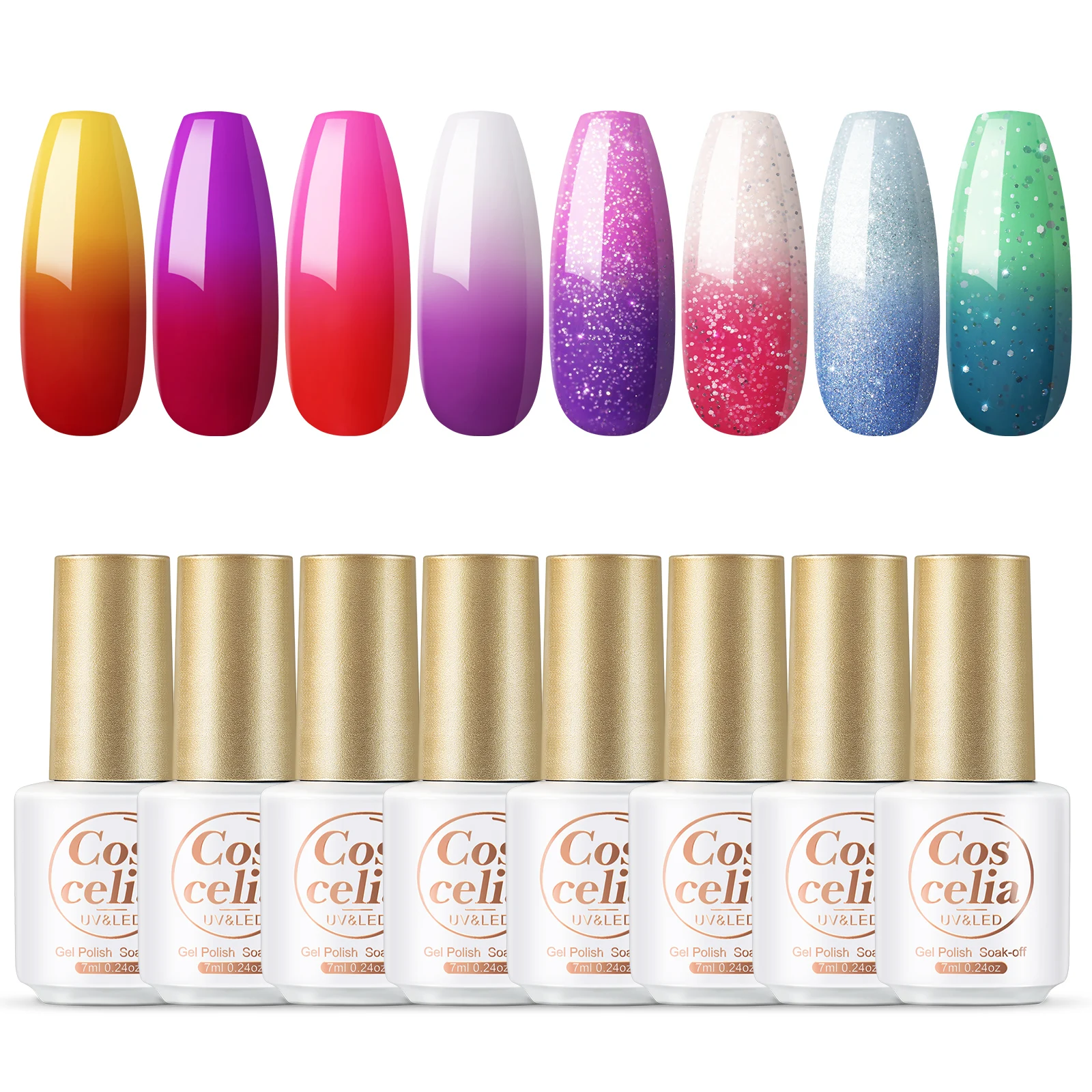 

Temperature Color Change Nail Gel Polish Set Nail Art Design Semi Permanent Gel Varnish Soak Off Gel For Nails Manicure Set