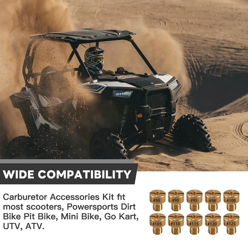 Карбюратор Jet Kit основные струи 88 90 95 98 100 105 110 115 120 125 для Mikuni VM22 VM24 VM26 125Cc 150Cc 200Cc 250Cc