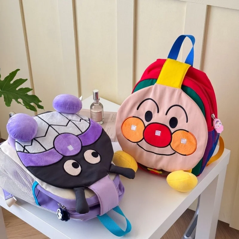 Фото Рюкзак Anpanman Baikinman с боковыми карманами, изогнутым плечевым ремнем, двойными лямками, милый школьный рюкзак для мальчиков, подарок на день рождения №2