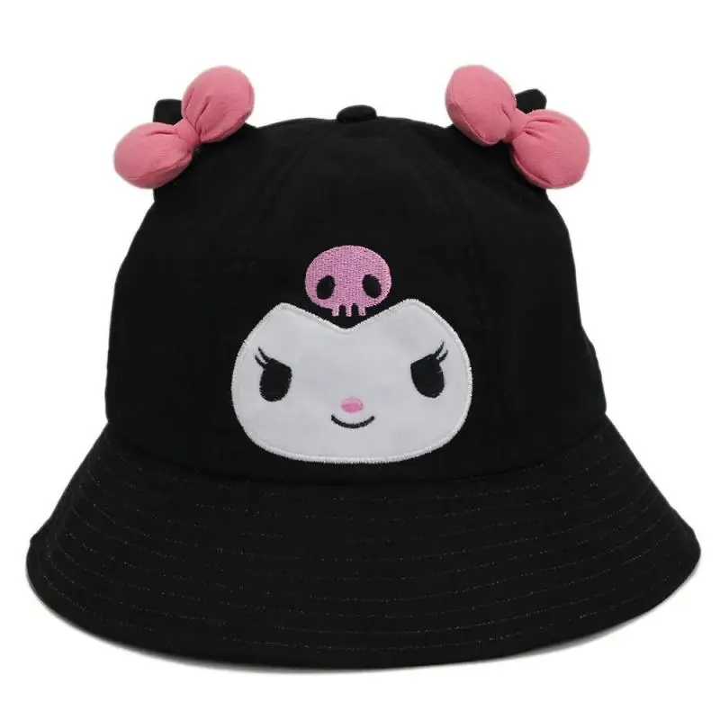 

Kawaii Sanrio Cartoon Y2K Cotton Fisherman Hat Cute Kuromi Sun Hat Soft Outdoor Hat Sunbonnet Comfortable Children Gifts