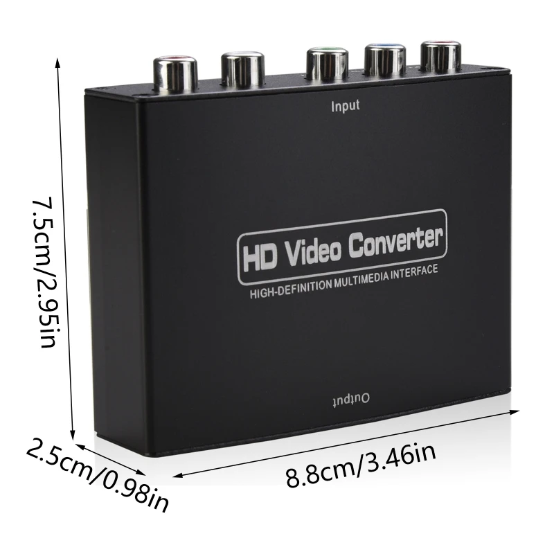 

Адаптер видеоконвертера 587D YPbPr в HDMI для проектора HDTV