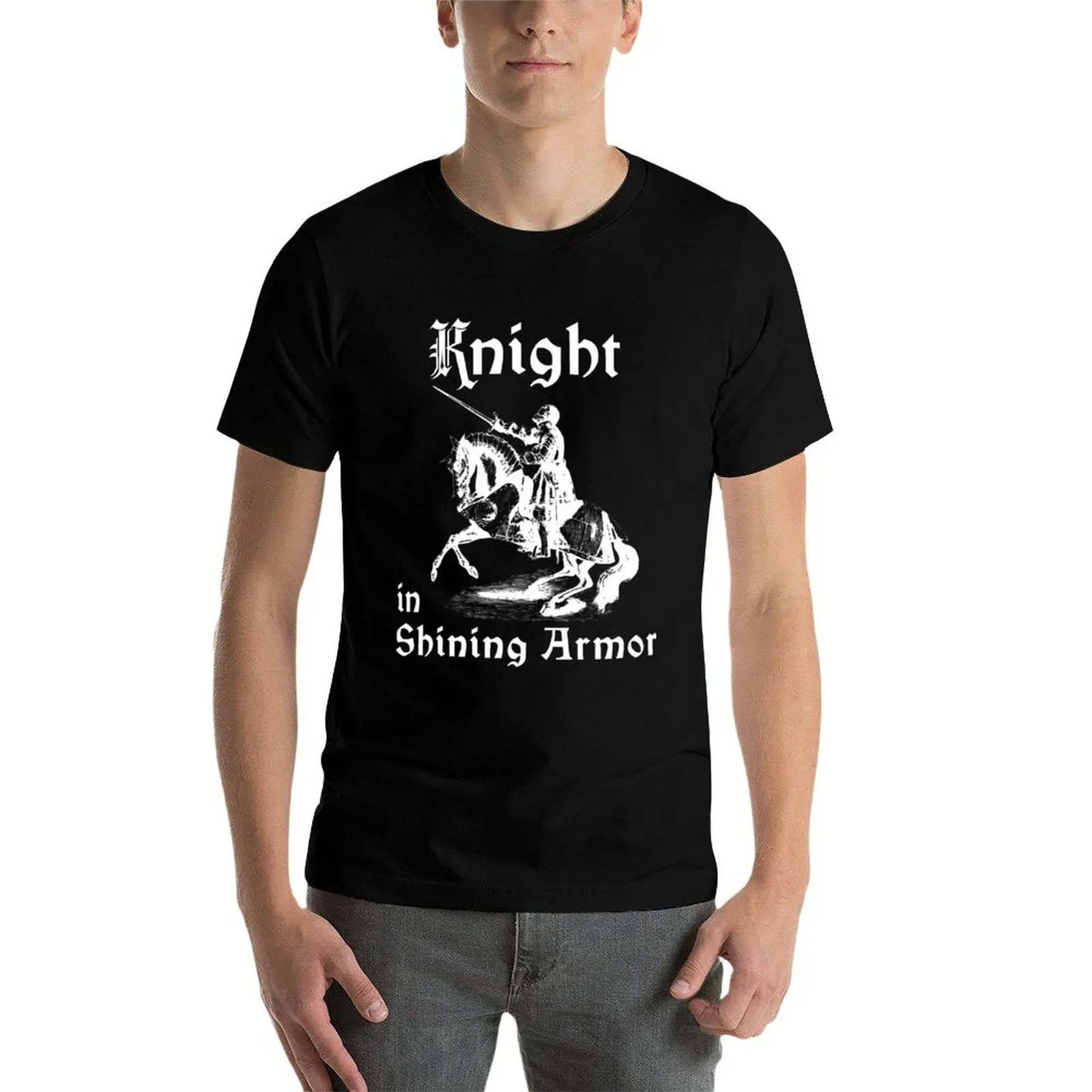 Фото Футболка Knight in Shining Armor, большая и удлиненная спортивная футболка для тренажерного зала №3
